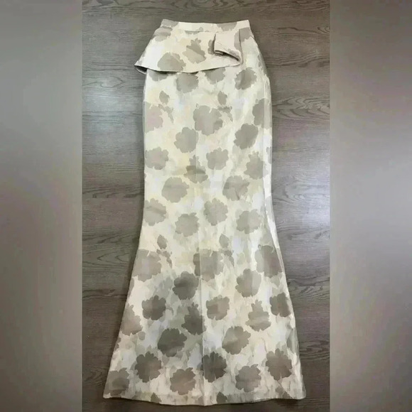 Black Halo Eve Laurel Berman‎ Mermaid High Waisted Ruffle Bodycon Maxi Skirt - Picture 1 of 12